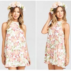 NWT Show Me Your Mumu Gomez Mini Dress in White Floral